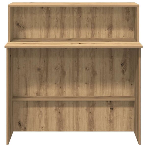 Recepciós pult kézműves tölgy 100x50x103,5 cm szerelt fa
