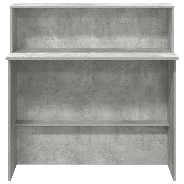 Recepciós pult betonszürke 100x50x103,5 cm szerelt fa
