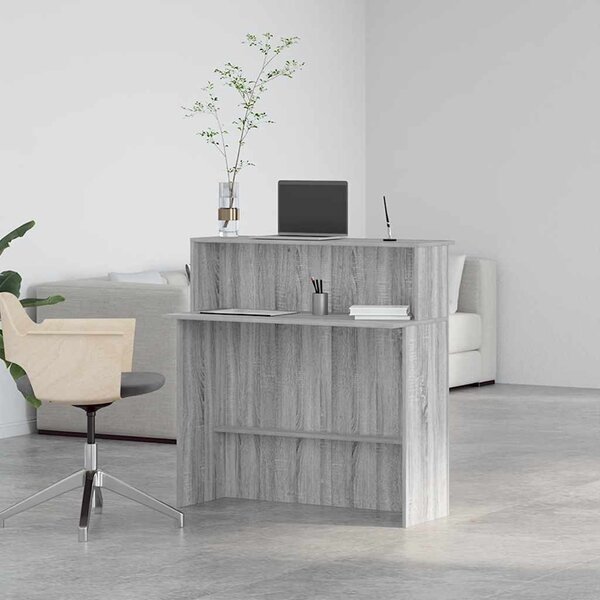 Recepciós pult szürke sonoma 100x50x103,5 cm szerelt fa