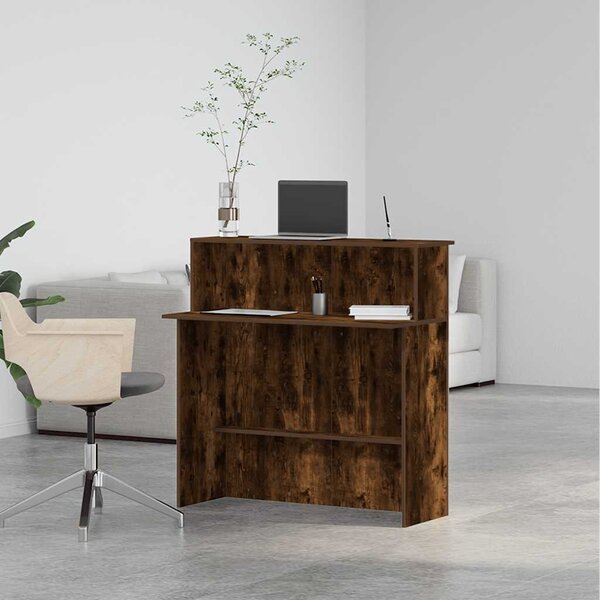 Recepciós pult füstös tölgy 100x50x103,5 cm szerelt fa