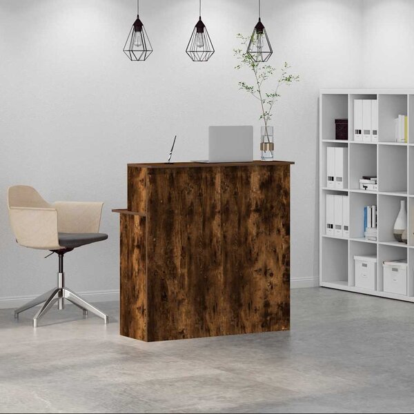 Recepciós pult füstös tölgy 100x50x103,5 cm szerelt fa