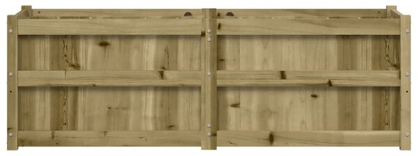 Impregnált fenyőfa kerti virágláda 150x50x50 cm
