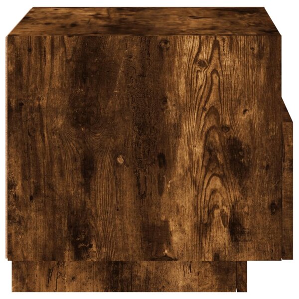 2 db sonoma tölgy színű éjjeliszekrény LED-ekkel 40x39x37 cm