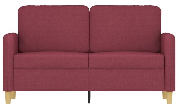 Kétszemélyes bordó szövet kanapé 120 cm