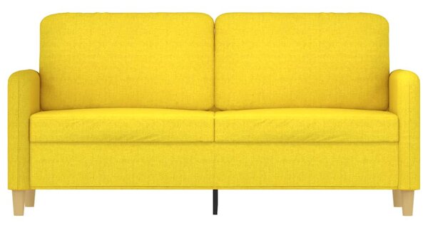 2 személyes világossárga szövet kanapé 140 cm