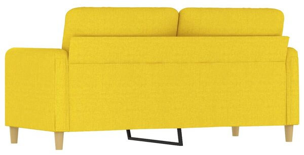 2 személyes világossárga szövet kanapé 140 cm