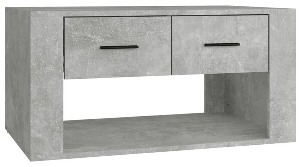 Betonszürke szerelt fa dohányzóasztal 80x50x40 cm