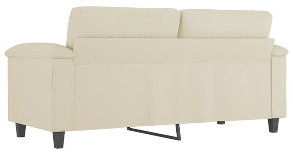 2 személyes krémszínű műbőr kanapé 140 cm