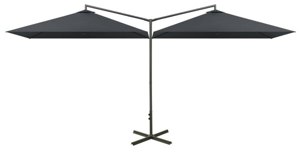 Dupla Napernyő - 600x300 cm - Antracitszürke