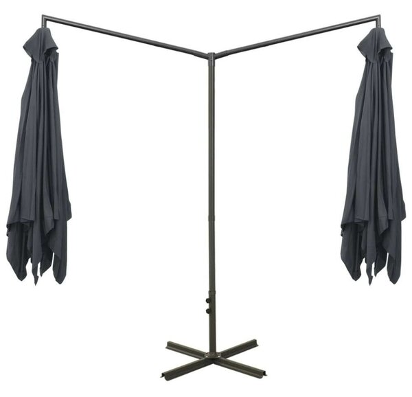 Dupla Napernyő - 600x300 cm - Antracitszürke