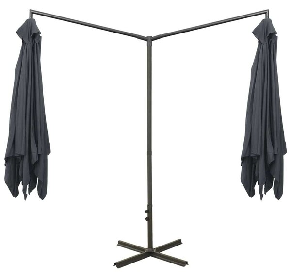 Dupla Napernyő - 600x300 cm - Antracitszürke
