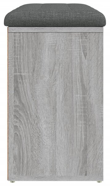 Szürke sonoma színű szerelt fa cipőtároló pad 82 x 32 x 50 cm