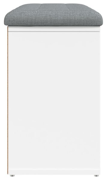 Fehér cipőpad 82 x 32 x 50 cm rétegelt fából