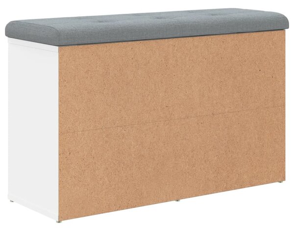 Fehér cipőpad 82 x 32 x 50 cm rétegelt fából