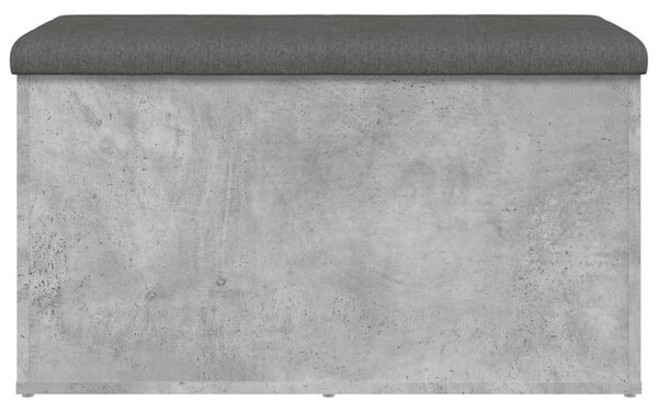 Betonszürke szerelt fa tárolópad 82 x 42 x 45 cm