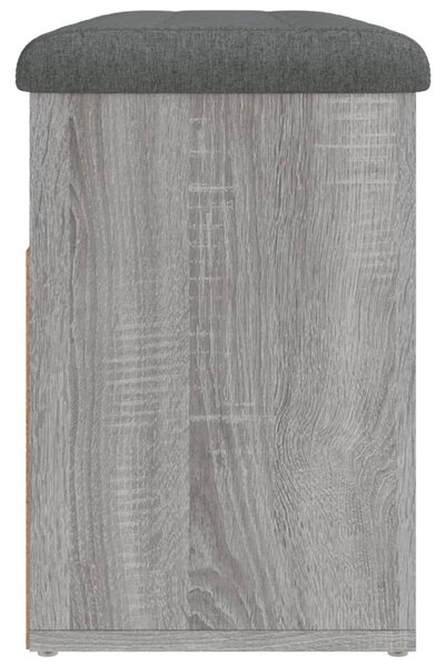 Szürke sonoma színű szerelt fa cipőtároló pad 82 x 32 x 45,5 cm