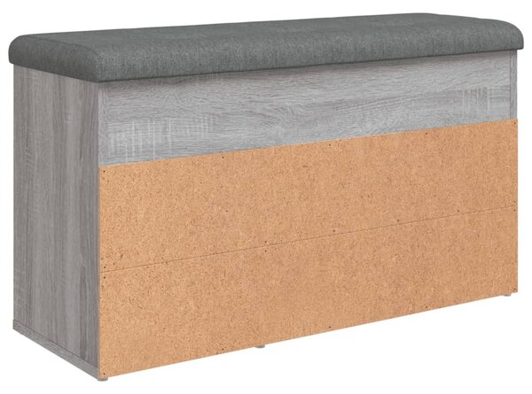 Szürke sonoma színű szerelt fa cipőtároló pad 82 x 32 x 45,5 cm