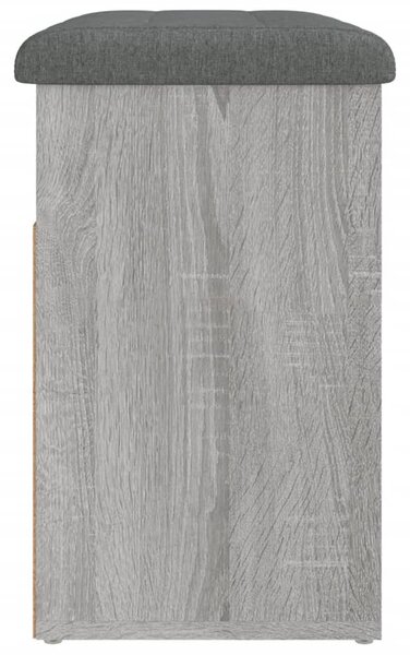 Szürke sonoma színű szerelt fa cipőtároló pad 62 x 32 x 50 cm