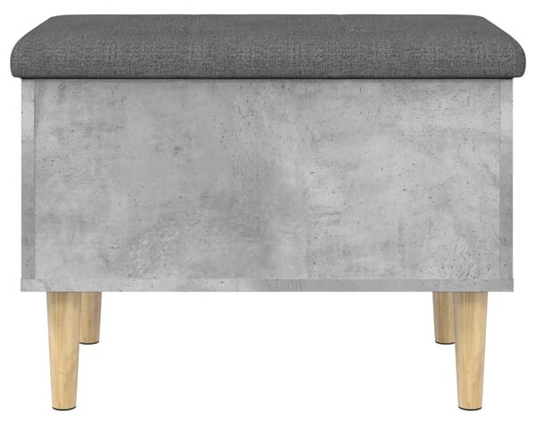 Betonszürke szerelt fa tárolópad 62x42x46 cm