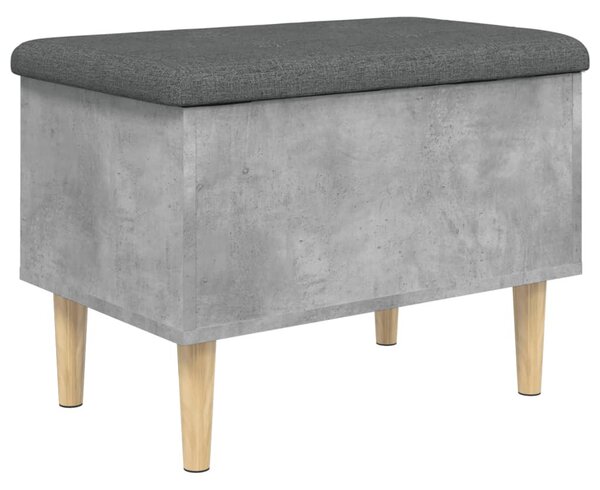 Betonszürke szerelt fa tárolópad 62x42x46 cm