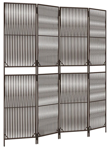 Barna 4 paneles polyrattan térelválasztó