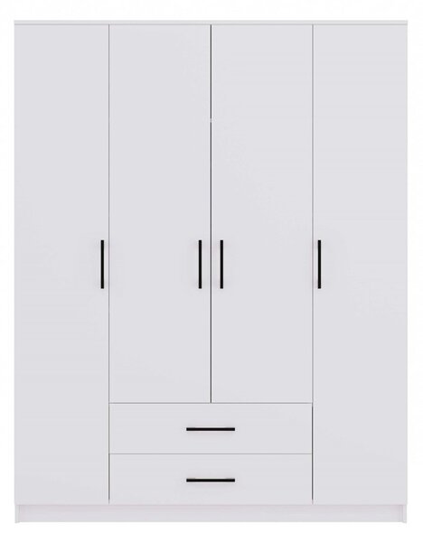 Aldabra ROMANA 160 gardróbszekrény, 160x205x52 cm, fehér