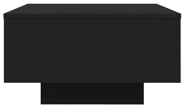 Fekete dohányzóasztal LED-lámpákkal 55 x 55 x 31 cm