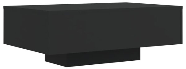 Fekete dohányzóasztal LED-lámpákkal 85 x 55 x 31 cm