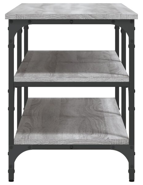 Szürke sonoma színű szerelt fa cipőpolc 100 x 38,5 x 49 cm