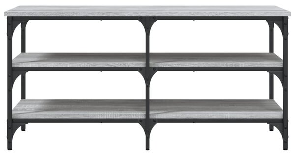 Szürke sonoma színű szerelt fa cipőpolc 100 x 38,5 x 49 cm