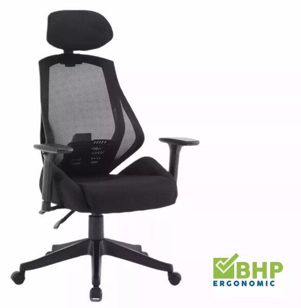 Q-406 M Ergonomikus Hálós Forgószék Fekete Multiblock