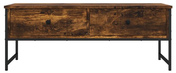 Füstös tölgy színű szerelt fa dohányzóasztal 101 x 49 x 39,5 cm