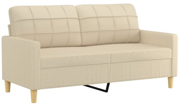 Kétszemélyes krémszínű szövetkanapé 140 cm