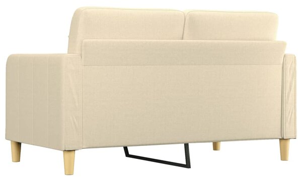 Kétszemélyes krémszínű szövetkanapé 140 cm