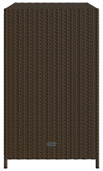 Barna polyrattan kerti tárolószekrény 83x45x76 cm