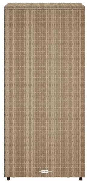 Bézs polyrattan kerti tárolószekrény 50 x 55 x 115 cm