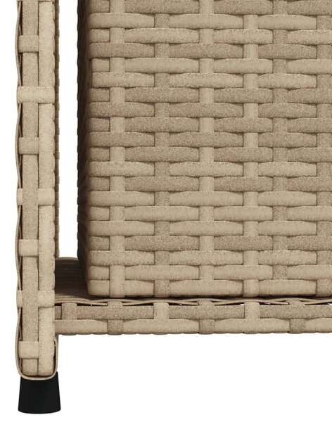 Bézs polyrattan kerti tárolószekrény 50 x 55 x 115 cm