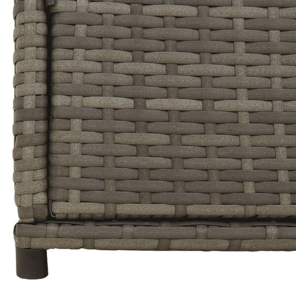 Szürke polyrattan kerti tárolószekrény 105 x 55 x 113 cm