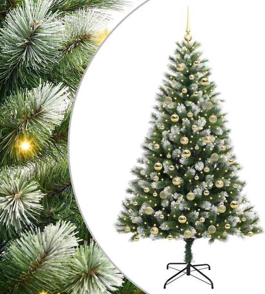 Műanyag Hajtogatós Karácsonyfa Havas Designnal 300 LED