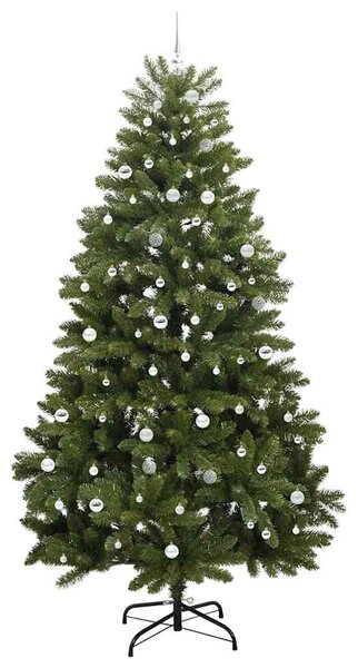 Mű karácsonyfa 270 cm 300 LED Meleg fehér PVC és Acél Zöld