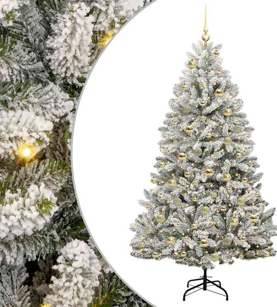 Mű karácsonyfa 180 cm 300 LED Meleg fehér PVC és Acél