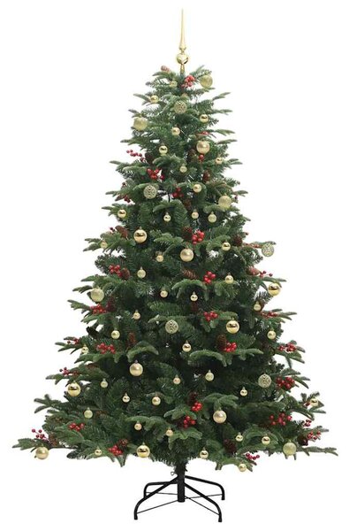 Mű karácsonyfa 300 LED-del Zöld 240 cm PVC és Fém és Műanyag