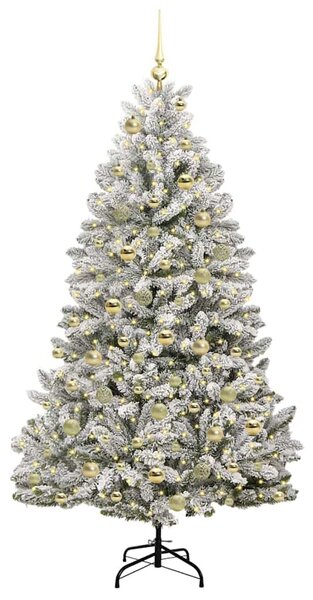 Mű karácsonyfa 180 cm 300 LED Meleg fehér PVC és Acél
