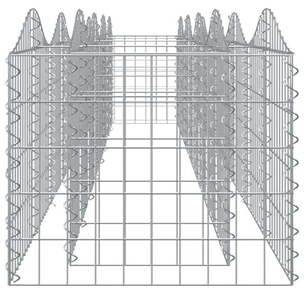 Íves horganyzott vas gabion magaságyás 400x50x50 cm
