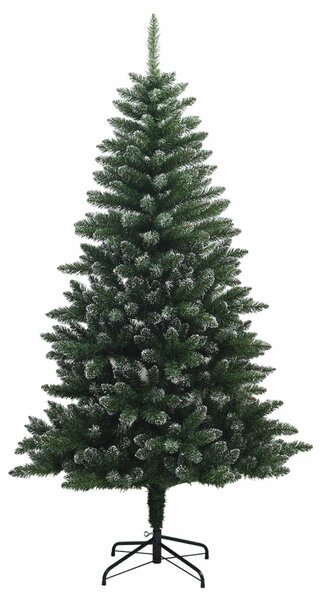 Műfenyő gömbökkel 150 cm 150 LED Meleg fehér PVC és fém