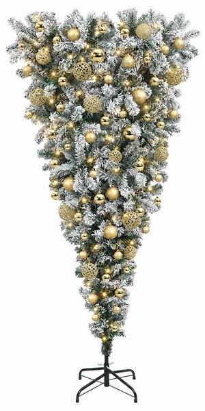 Felfordított Műfenyő Karácsonyfá 210 cm 300 LED Meleg fehér