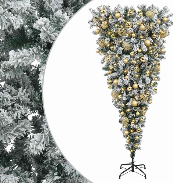 Felfordított Műfenyő Karácsonyfá 210 cm 300 LED Meleg fehér