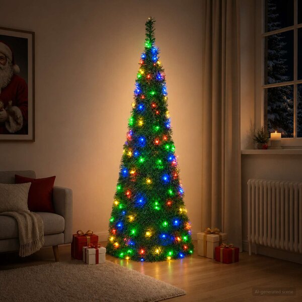 Pop-up LED-es karácsonyfa 180 cm 150 LED PVC Zöld