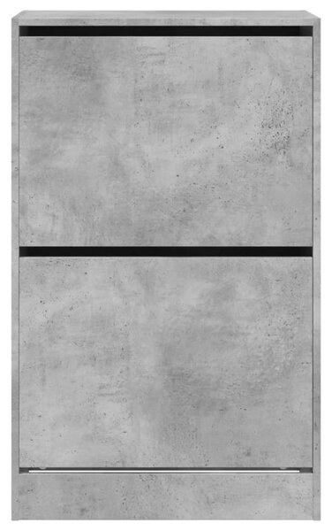 Betonszürke szerelt fa cipőszekrény 60 x 34 x 96,5 cm