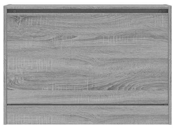 Szürke sonoma színű szerelt fa cipőszekrény 80 x 21 x 57 cm